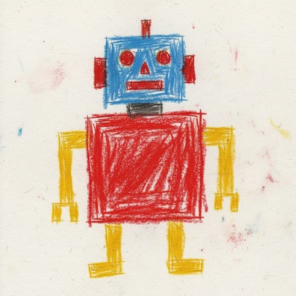 Crude robot drawing
